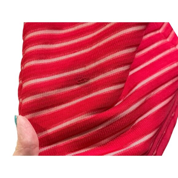 Sangria Red & Beige Lace Stripe Dress – Size 14, New with Tags, Minor Flaw - Picture 7 of 7